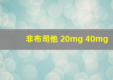 非布司他 20mg 40mg